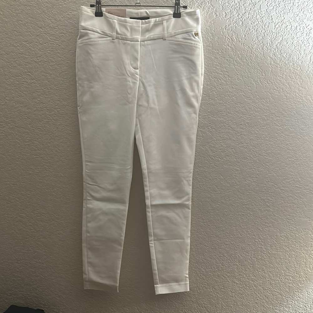 White Ivanka Trump slim ankle length Dress Pants